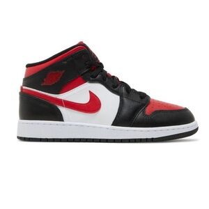 Nike Air Jordan 1 Mid GS Black Fire Red